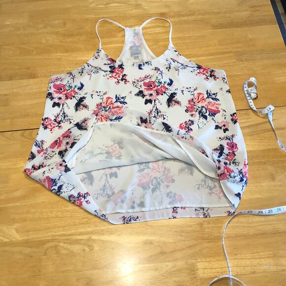 TWIK Simons Floral Camisole Top Racerback Lined Cream Pink Summer Women's XL - Picture 12 of 13